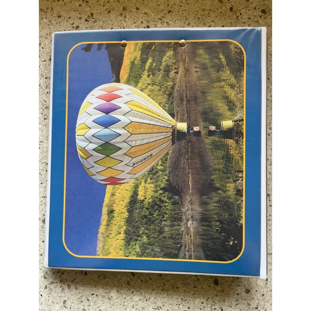Mead Trapper Keeper Binder Hot Air Balloon Retro 80s 90s Style with 6 Portfolios